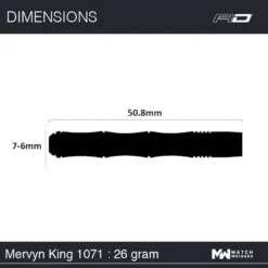 Winmau Mervyn King -Darts Promotion Store 1071 26g Mervyn King Image 7 1621593620