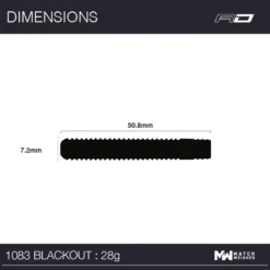 Winmau Blackout 1 -Darts Promotion Store 1083 28g blackout image 1 9