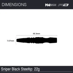 Winmau Sniper Black -Darts Promotion Store 1505 SniperBlack 22gSteeltip Image7