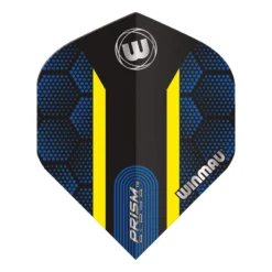 Winmau Blue & Yellow Hexagon Prism Alpha Standard -Darts Promotion Store 6915 183 Prism Alpha Flights Winmau Image 2 1635251404