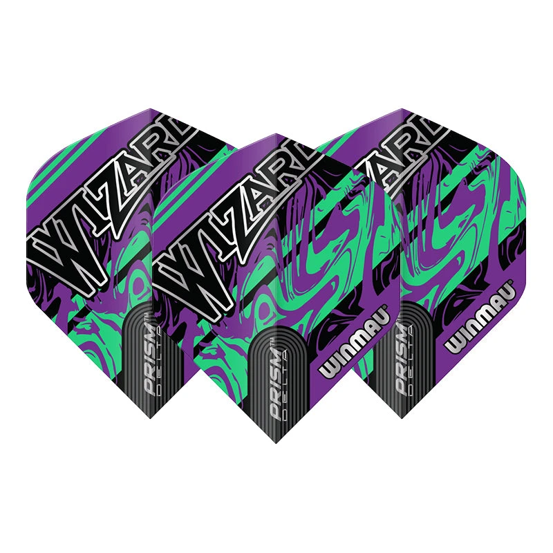 Winmau Wizard Purple & Green Prism Delta Standard 2 Winmau Wizard Purple & Green Prism Delta Standard - Image 2