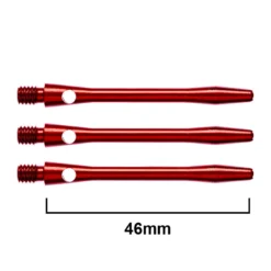 Red Dragon Darts Anodised Aluminium Shafts -Darts Promotion Store C48 Anodised Aluminium Red Medium x 3 1674750009