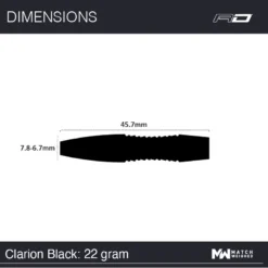 Red Dragon Darts Clarion Black -Darts Promotion Store ClarionBlack 22g Image7