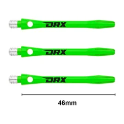 Red Dragon Darts DRX-Coated Aluminium Logo Shafts -Darts Promotion Store DRX medium green logo