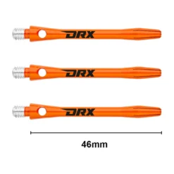 Red Dragon Darts DRX-Coated Aluminium Logo Shafts -Darts Promotion Store DRX medium orange logo