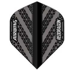 Red Dragon Darts Airwing Moulded Black & Grey Standard -Darts Promotion Store F6896AirwingBlackGrey Image2
