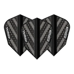 Red Dragon Darts Airwing Moulded Black & Grey V-Standard -Darts Promotion Store F6897AirwingBlackGreyvShape Image