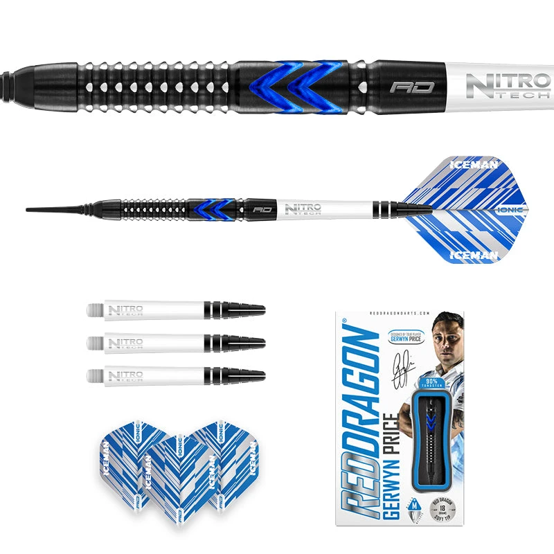 Red Dragon Darts Gerwyn Price Blue Ice SE Soft Tip - Image 5