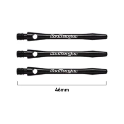 Red Dragon Darts Laser Etched Aluminium Shafts -Darts Promotion Store Laser etched black