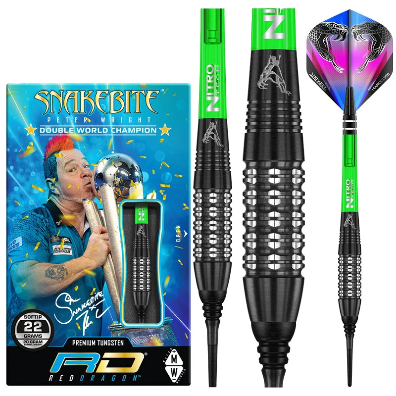Red Dragon Darts Peter Wright Black Strike Soft Tip - Image 8
