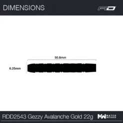 Red Dragon Darts Gerwyn Price Avalanche Gold -Darts Promotion Store RDD2543 Gezzy Avalanche Gold 22g Image7 63e92d79 0740 4ee5 aa41 c8bd44b09b21