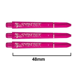 Red Dragon Darts Snakebite Signature Series Shafts -Darts Promotion Store RDD C805 Snakebite Logo Polycarbonate Pink Medium Image1 1671114618