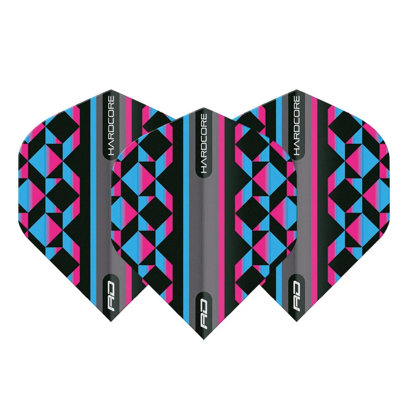 Red Dragon Darts Pink, Blue & Black Geometric Hardcore Radical Standard - Image 2