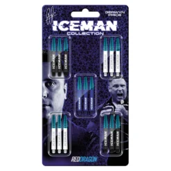 Red Dragon Darts Gerwyn Price Iceman Nitro Ionic Shaft Collection Card