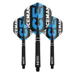 Red Dragon Darts Flight & Shaft Combo - Iceman Blue