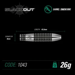 Winmau Blackout 2 -Darts Promotion Store blackout dims 1043 26g 1