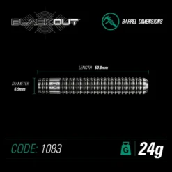 Winmau Blackout 1 -Darts Promotion Store blackout dims 1083 24g 1