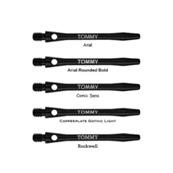 Red Dragon Darts Personalised Shafts - Anodised Aluminium Medium 9 Red Dragon Darts Personalised Shafts - Anodised Aluminium Medium -Darts Promotion Store personalised aluminum medium black x5 fonts