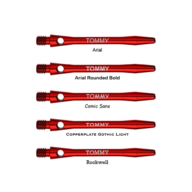 Red Dragon Darts Personalised Shafts - Anodised Aluminium Medium 6 Red Dragon Darts Personalised Shafts - Anodised Aluminium Medium - Image 6