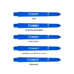 Red Dragon Darts Personalised Shafts - Nylon Medium -Darts Promotion Store personalised nylon medium blue x5 fonts 1