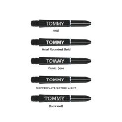 Red Dragon Darts Personalised Shafts - Nylon Short -Darts Promotion Store personalised nylon short black x5 fonts 1