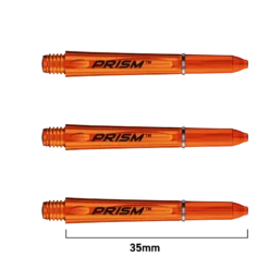 Winmau Winmau Prism 1.0 Polycarbonate Shafts -Darts Promotion Store prism short orange