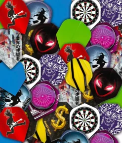 Red Dragon Darts Red Dragon Bargain Assorted Dart Flights Pack - 25 Sets