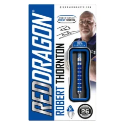 Red Dragon Darts Robert Thornton - Seniors World Champion Cobalt SE -Darts Promotion Store rdd1800 robthornton wcse 26g image 4
